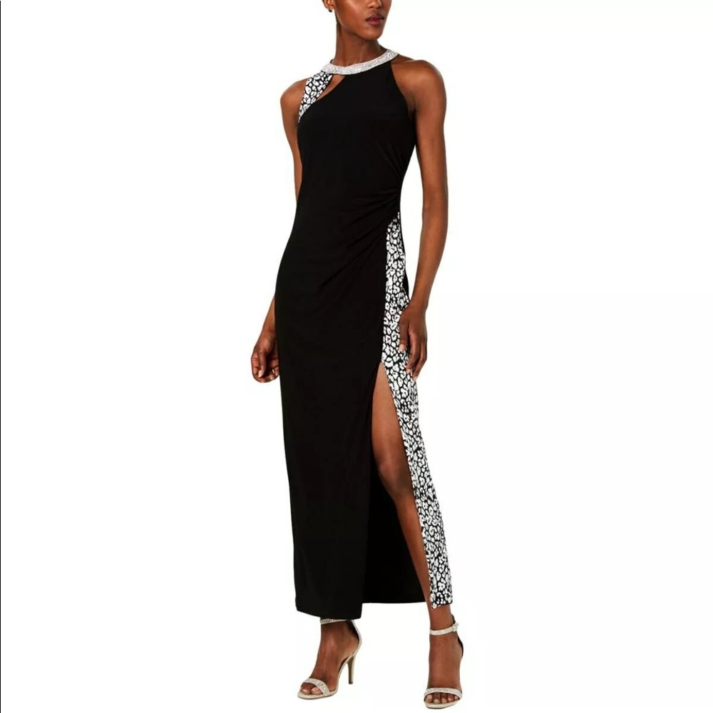 ⚡️SALE⚡️MSK Printed animal print trim dress